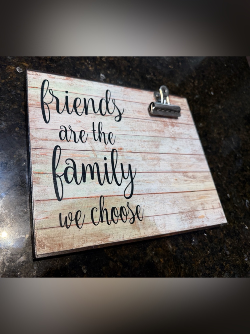 Handmade Rustic 'Friends Are the Family We Choose' Wall Decor/ Photo Frame